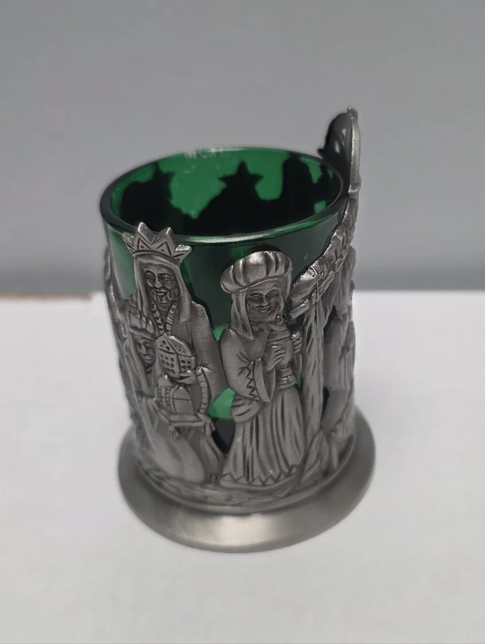 Christmas Pewter Nativity Scene Candle Holder 5